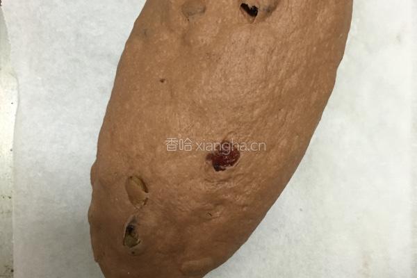 不加糖的可可干果面包的做法图解4