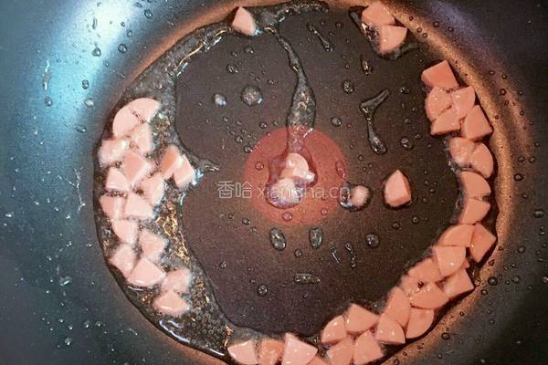 三色炒饭的做法图解3