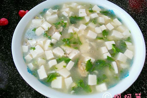 荠菜豆腐汤的做法图解17