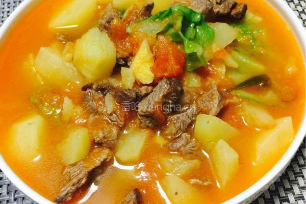 土豆番茄炖牛肉