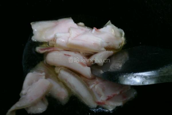 苦笋炒肥肉的做法图解4