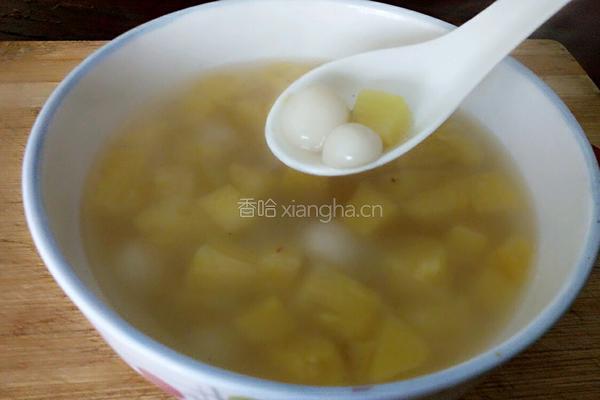 糯米圆子菠萝甜汤的做法图解7