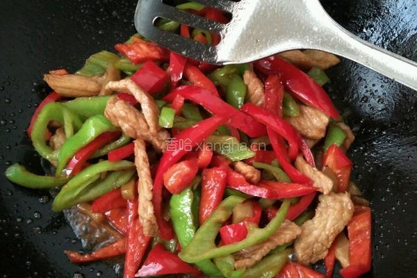双椒肉片的做法图解4