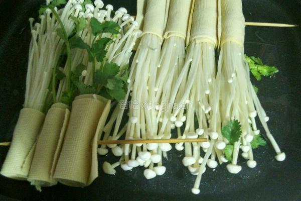 干豆腐卷金针菇的做法图解8
