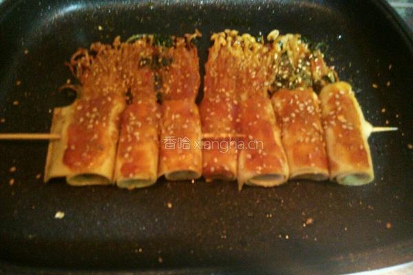 干豆腐卷金针菇的做法图解9