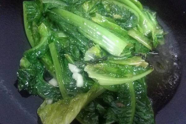 香菇扒莴苣叶的做法图解5