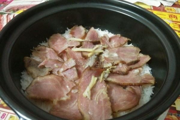腊肉煲仔饭的做法图解4