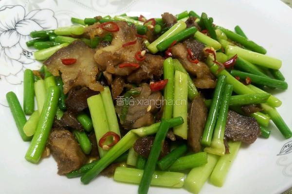 蒜苔炒肘花肉的做法图解8