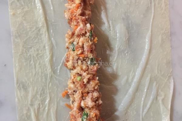 豆腐皮包肉的做法图解4