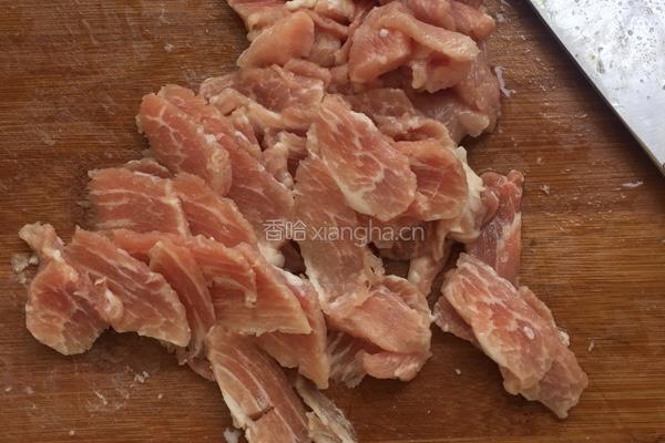 豌豆炒肉片的做法图解3