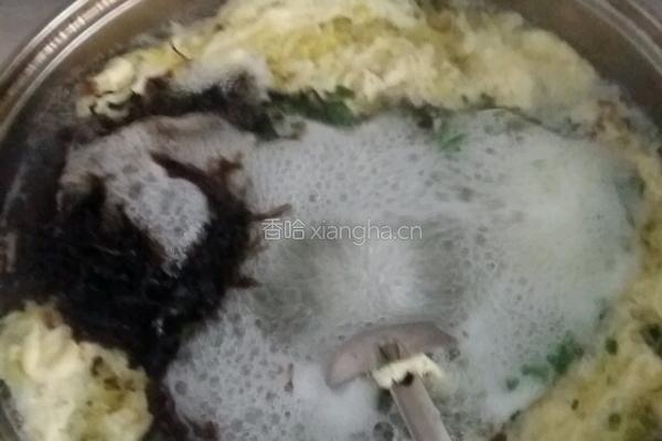 紫菜包菜蛋汤的做法图解3