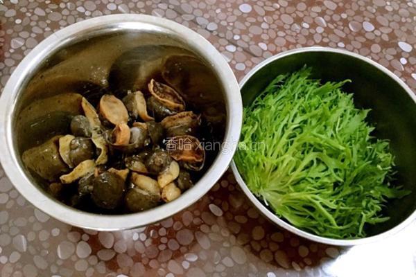 蒜泥假鲍鱼凉拌苦菊的做法图解1