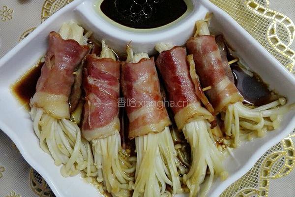 培根金針菇卷的做法图解7