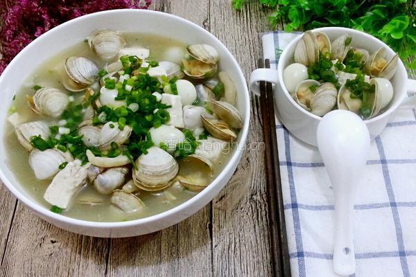 蛤蜊鹌鹑蛋豆腐羹的做法图解11