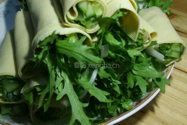 苦菊豆腐卷的做法图解6