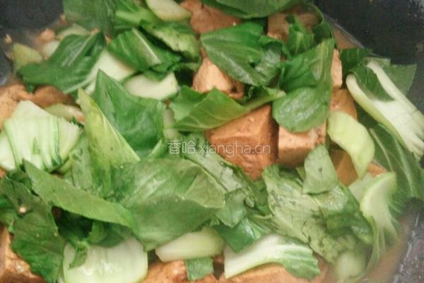 豆腐烧油菜的做法图解9