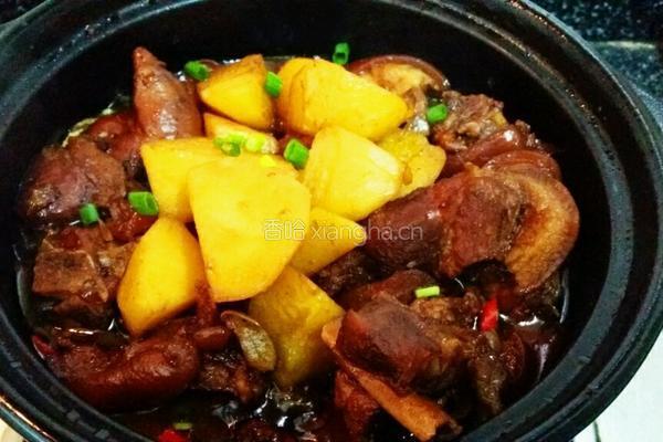 柱候酱土豆闷猪脚的做法图解11