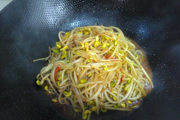 黄豆芽炒肉丝的做法图解8