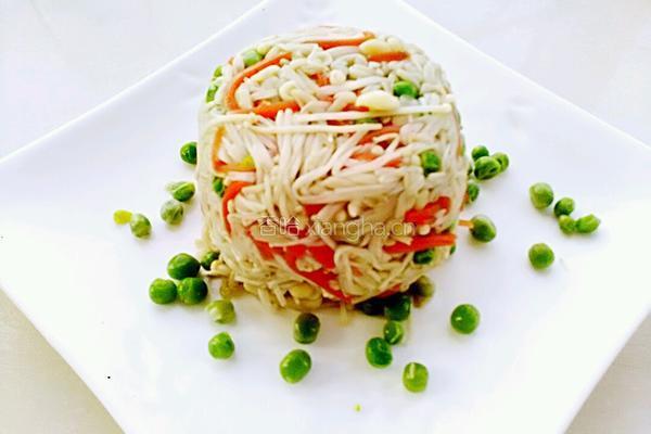 蒜香青豆拌金针菇的做法图解14