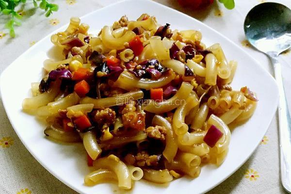 蔬菜肉末拌通心粉的做法图解7