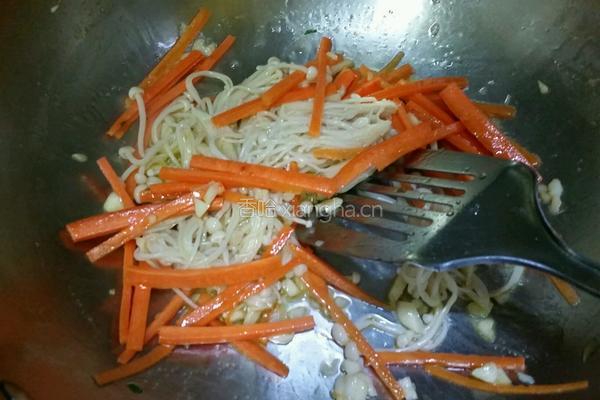 爆炒百叶金针菇的做法图解7