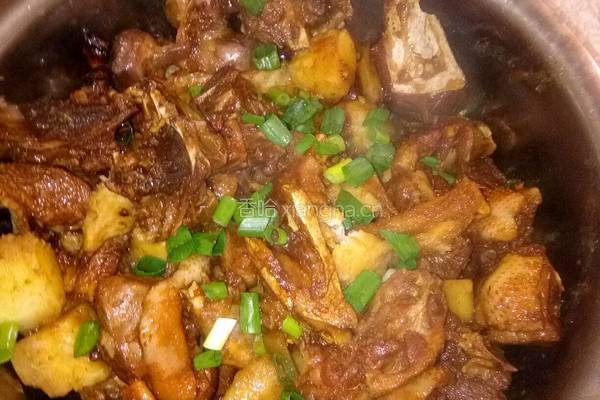 飘香大鹅炖土豆的做法图解8