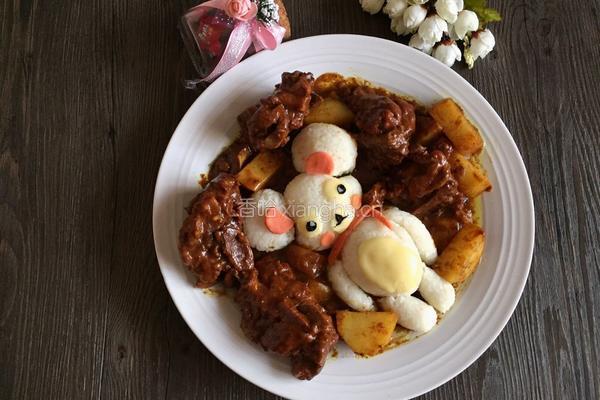 小熊咖喱腔骨饭的做法图解14