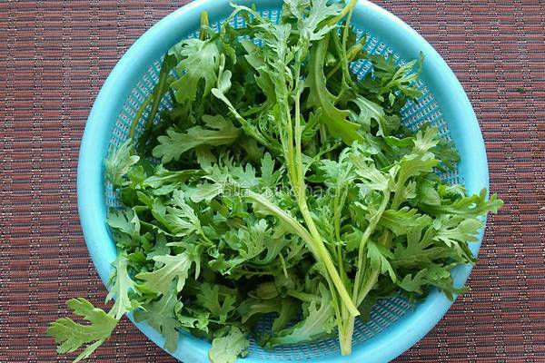 凉拌茼蒿的做法图解2