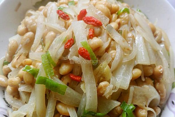 白萝卜丝炒黄豆的做法图解10