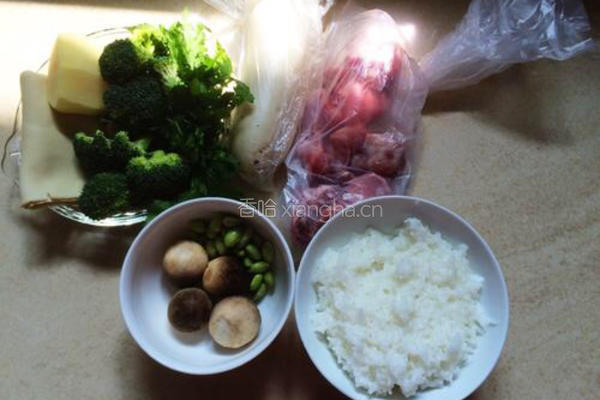 菊花叶咸泡饭的做法图解2