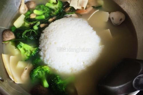 菊花叶咸泡饭的做法图解17