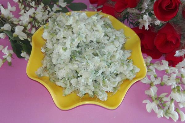 原味蒸槐花的做法图解8