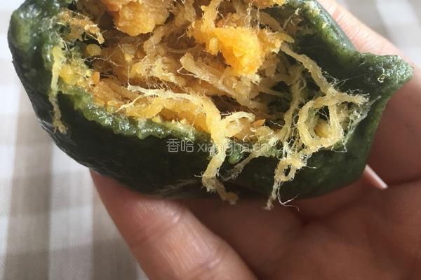咸蛋黄肉松青团（网红青团）的做法图解11