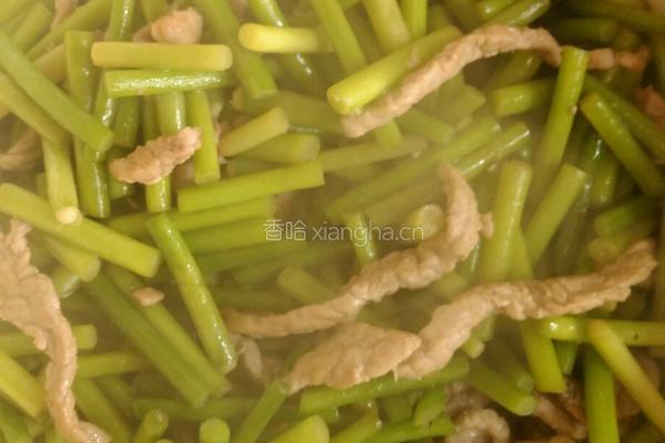 蒜苔炒肉丝的做法图解6