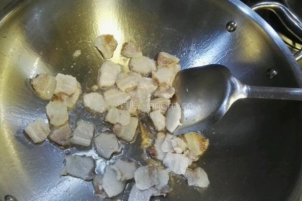 腩肉炒黄豆芽的做法图解3