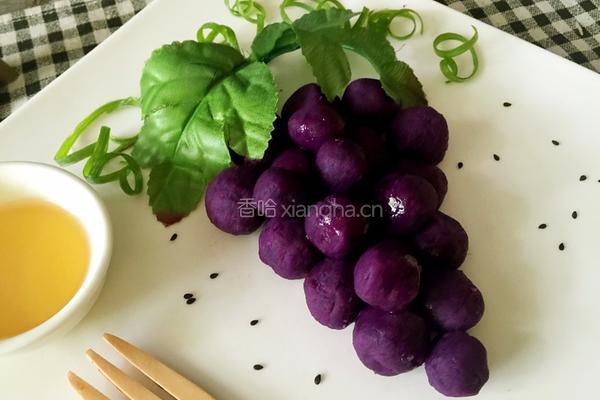 蜂蜜紫薯小葡萄的做法图解8