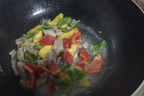 彩椒肉片的做法图解4