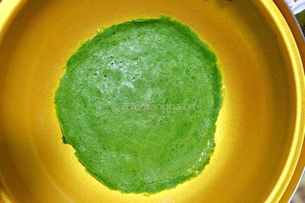 菠菜鸡蛋饼的做法图解3