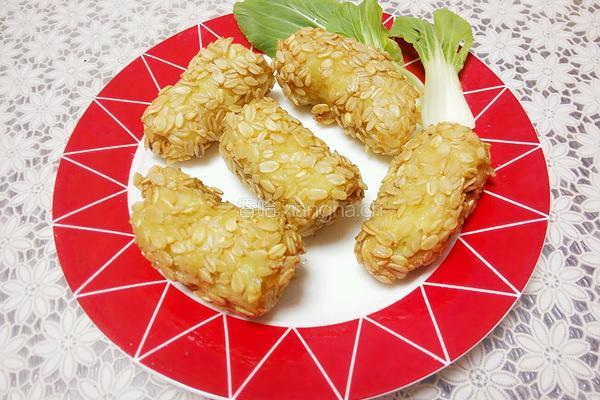 燕麦香蕉卷的做法图解1