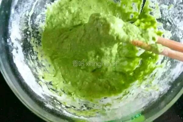 青汁煎饼的做法图解2