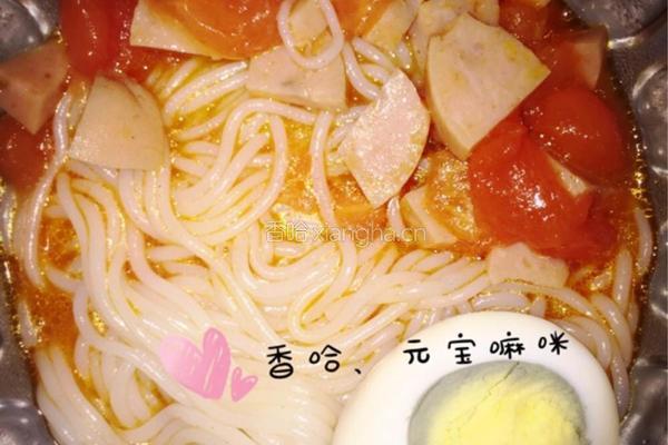 番茄火腿米线（简易版）的做法图解8