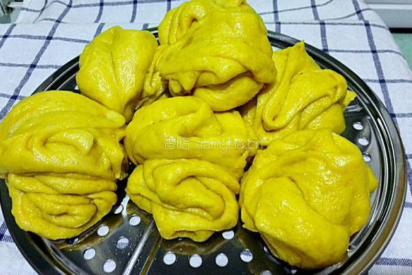 金灿灿全麦南瓜花卷的做法图解13