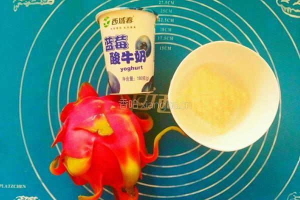 火龙果酸奶冻的做法图解1