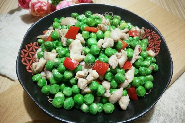 春色之豌豆鸡丁的做法图解7