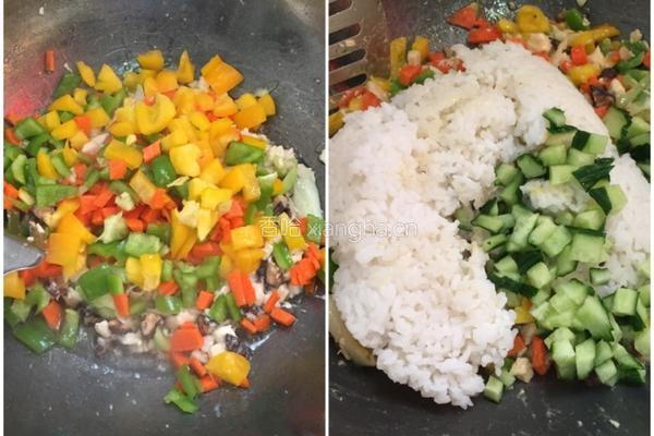 鸡丁菠萝饭的做法图解5