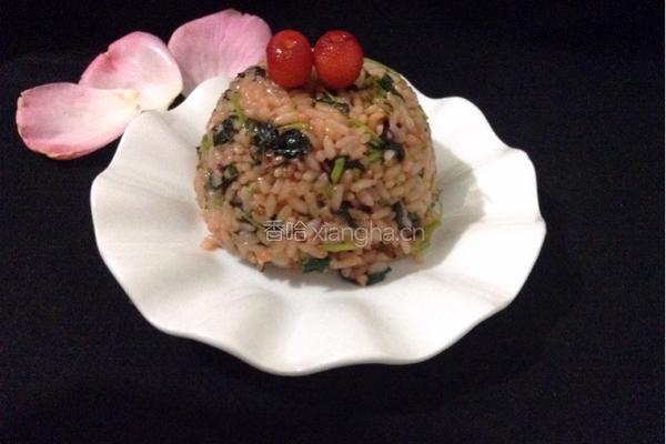 苋菜蒜蓉炒饭的做法图解5