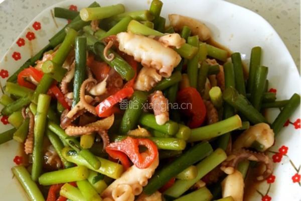 蒜苔爆炒八爪鱼的做法图解7