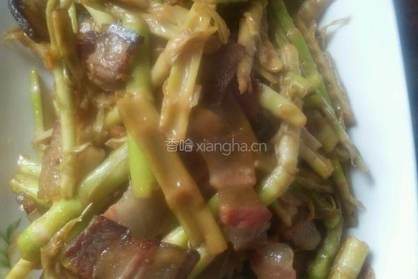 小鲜笋炒腊肉的做法图解6