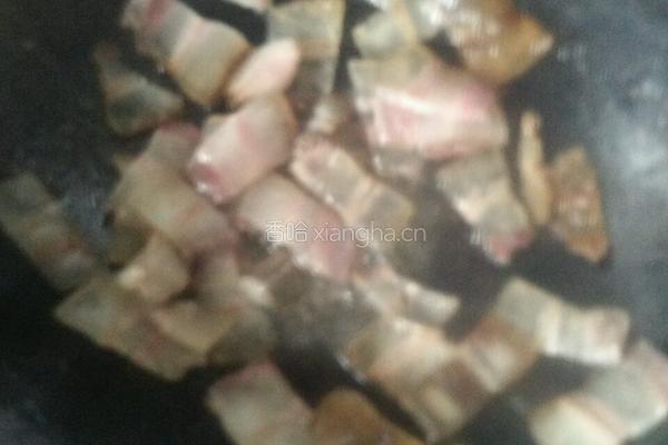 小鲜笋炒腊肉的做法图解4