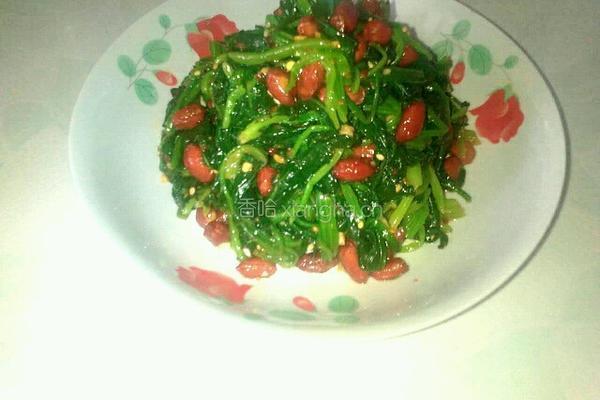 凉拌花生菠菜的做法图解8